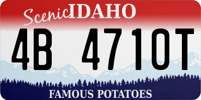 ID license plate 4B4710T
