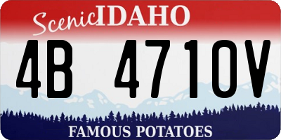 ID license plate 4B4710V