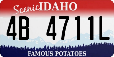 ID license plate 4B4711L