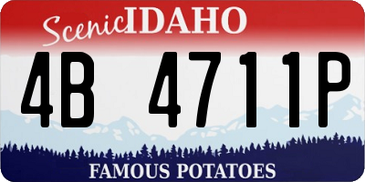 ID license plate 4B4711P