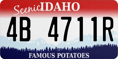 ID license plate 4B4711R