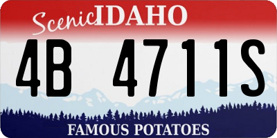ID license plate 4B4711S
