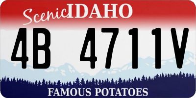 ID license plate 4B4711V