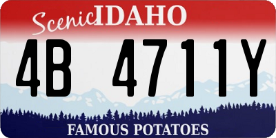 ID license plate 4B4711Y