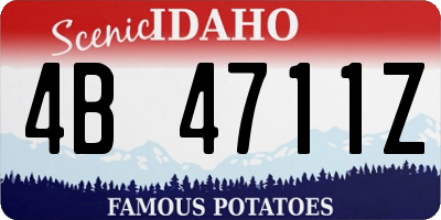 ID license plate 4B4711Z