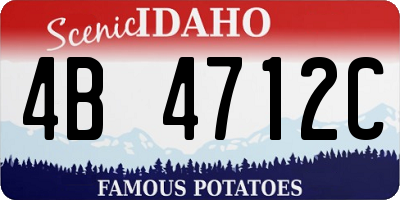 ID license plate 4B4712C