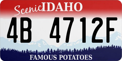 ID license plate 4B4712F