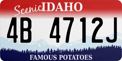 ID license plate 4B4712J