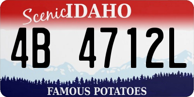 ID license plate 4B4712L