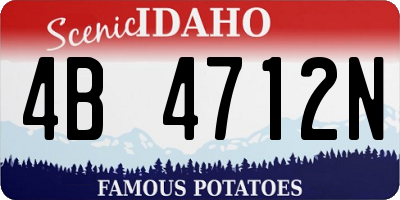 ID license plate 4B4712N