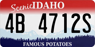 ID license plate 4B4712S