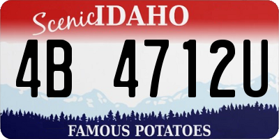 ID license plate 4B4712U