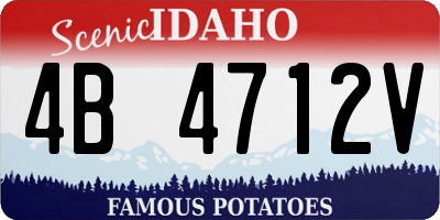 ID license plate 4B4712V