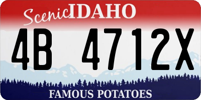 ID license plate 4B4712X