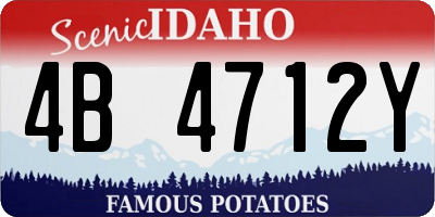 ID license plate 4B4712Y
