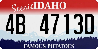 ID license plate 4B4713D