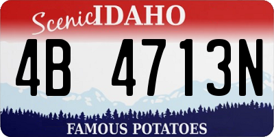 ID license plate 4B4713N