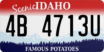ID license plate 4B4713U