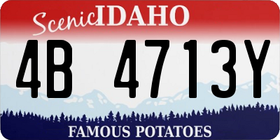 ID license plate 4B4713Y