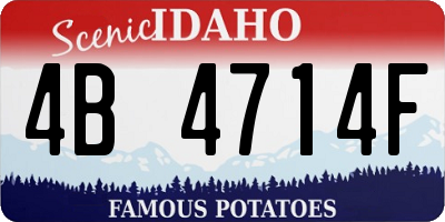ID license plate 4B4714F