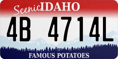 ID license plate 4B4714L