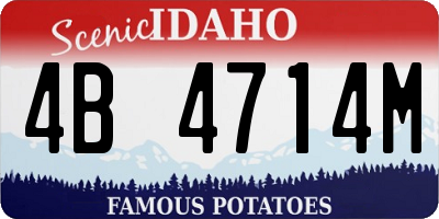 ID license plate 4B4714M