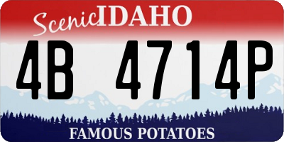 ID license plate 4B4714P