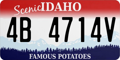 ID license plate 4B4714V