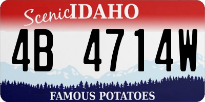 ID license plate 4B4714W