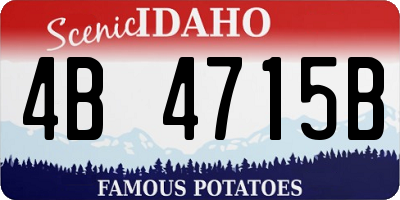 ID license plate 4B4715B