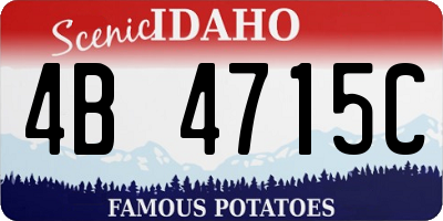 ID license plate 4B4715C