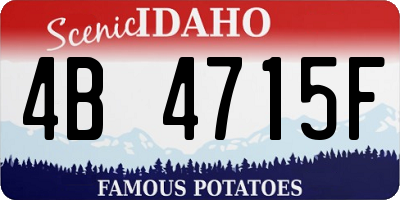 ID license plate 4B4715F