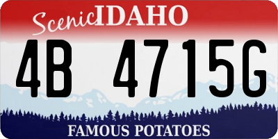 ID license plate 4B4715G