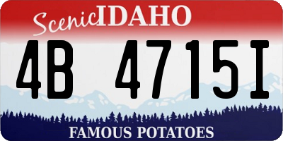 ID license plate 4B4715I