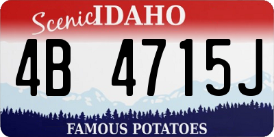 ID license plate 4B4715J