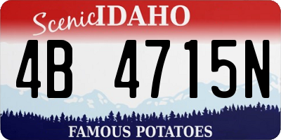 ID license plate 4B4715N