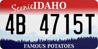 ID license plate 4B4715T