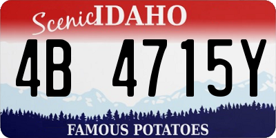 ID license plate 4B4715Y