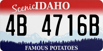 ID license plate 4B4716B