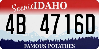 ID license plate 4B4716D