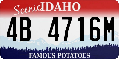ID license plate 4B4716M