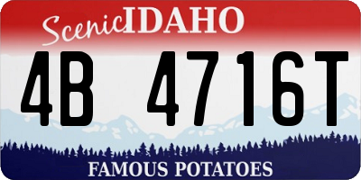 ID license plate 4B4716T