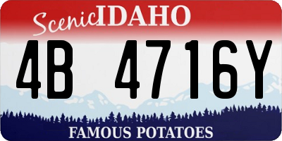 ID license plate 4B4716Y