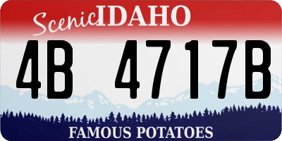 ID license plate 4B4717B