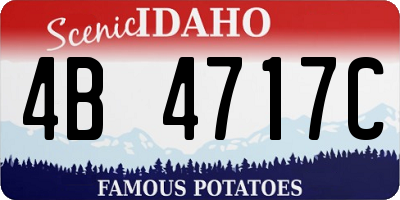 ID license plate 4B4717C