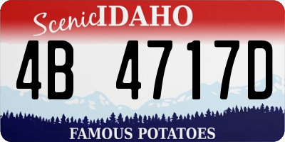 ID license plate 4B4717D