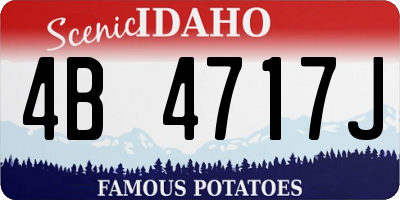 ID license plate 4B4717J