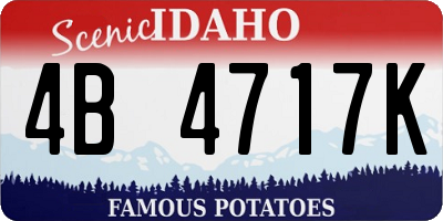 ID license plate 4B4717K