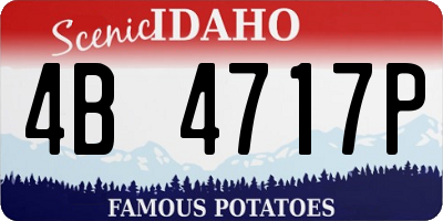 ID license plate 4B4717P