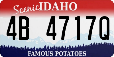 ID license plate 4B4717Q